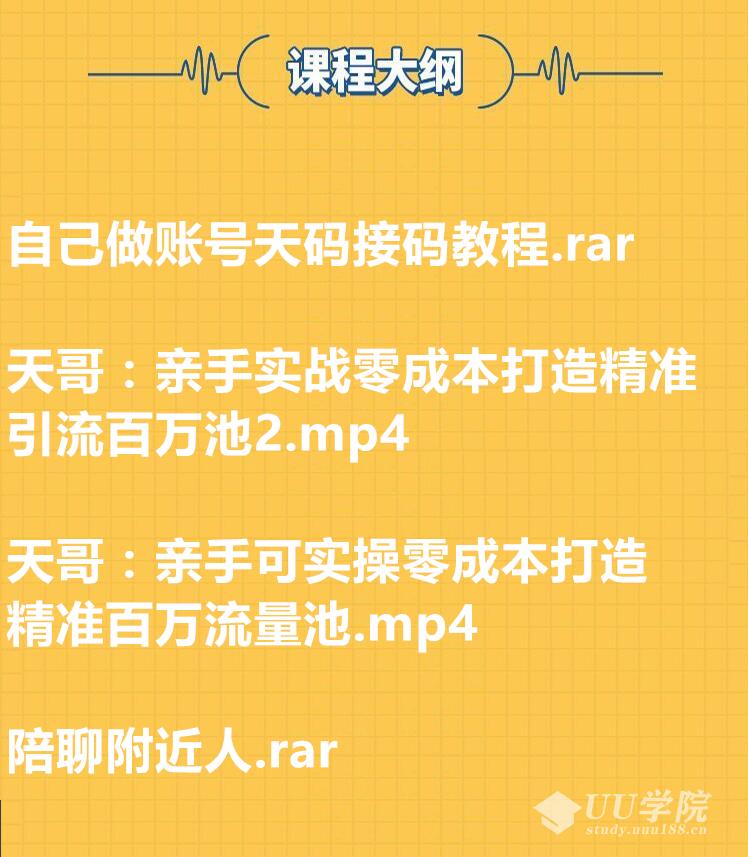 亲手可实操零成本打造精准百万流量池+全套视频教程》