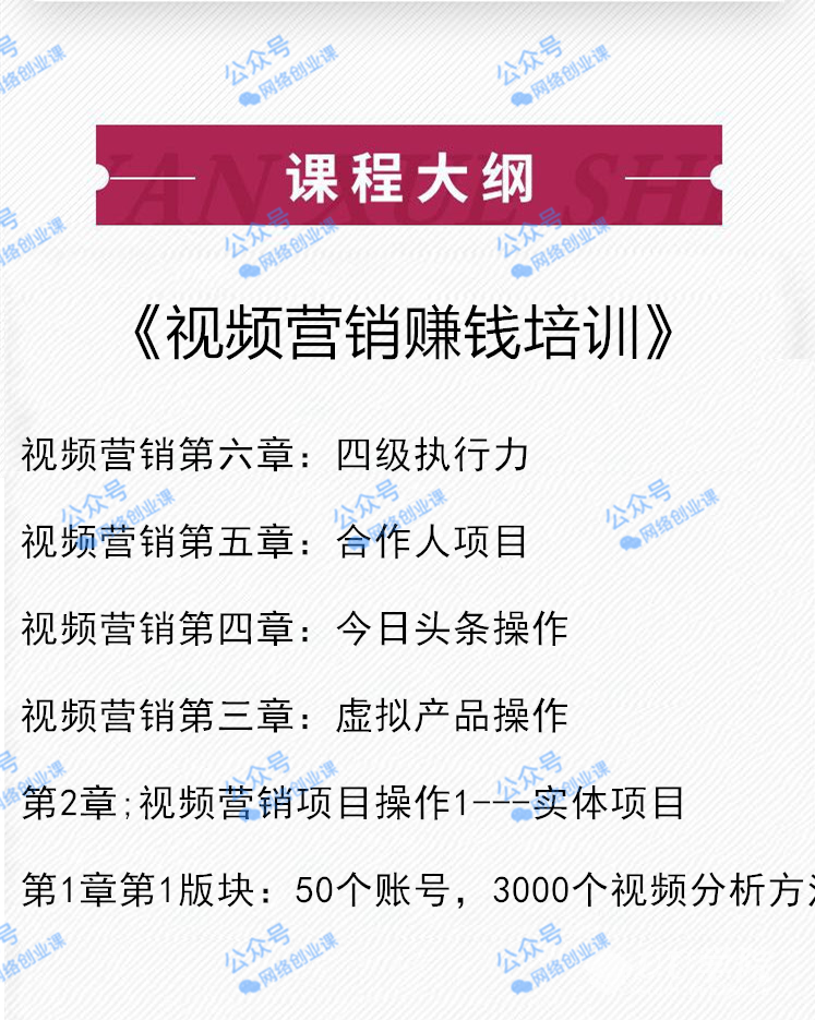 《视频营销赚钱培训》+《全套课件教程》