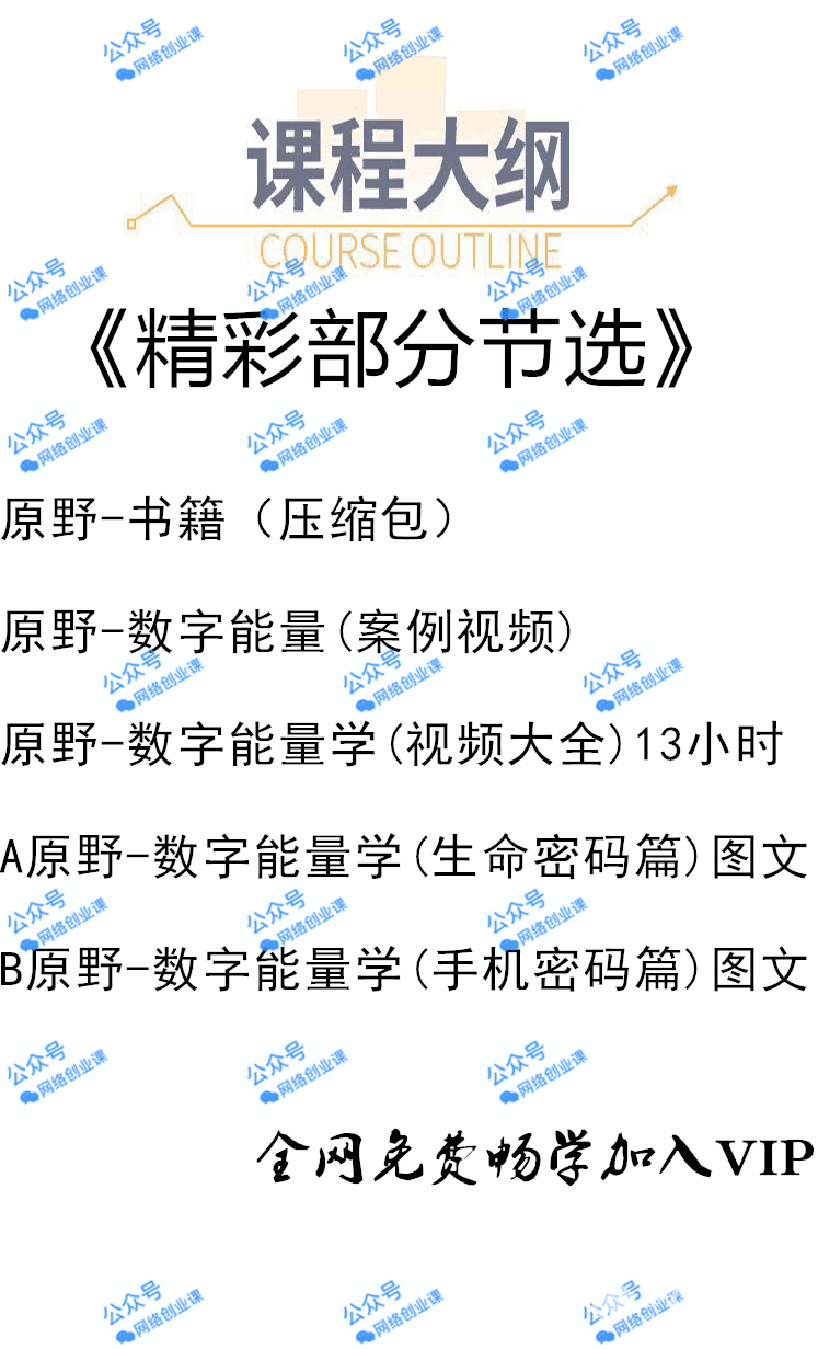 《原野数字能量全集》+《全套课件教程》