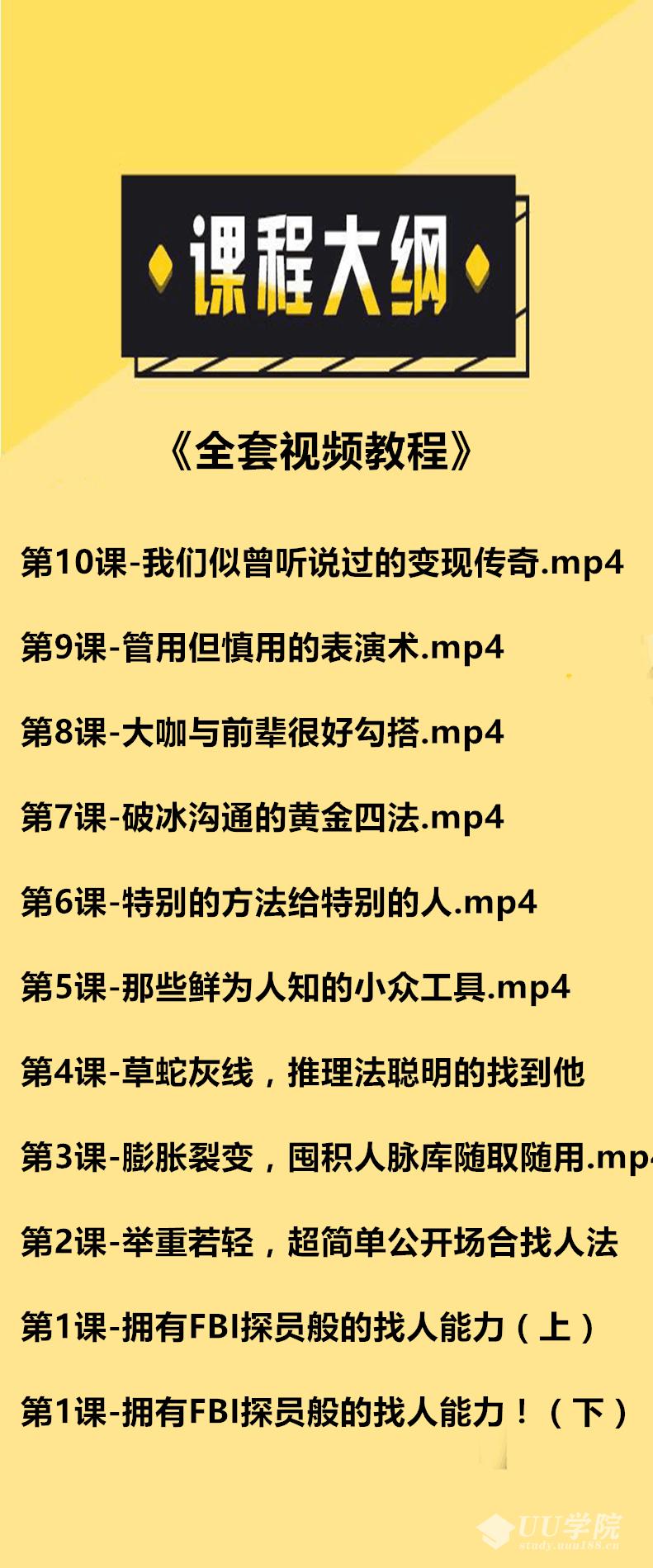 超级人脉术互联网六度人脉神玩法+《全套视频教程》