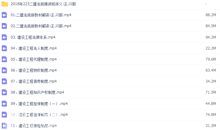 2018二级建造师法规基础班视频+法规精讲班视频教程UU学院vip免费下载（完结）