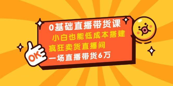 0基础直播带货课：小白也能低成本搭建疯狂卖货直播间