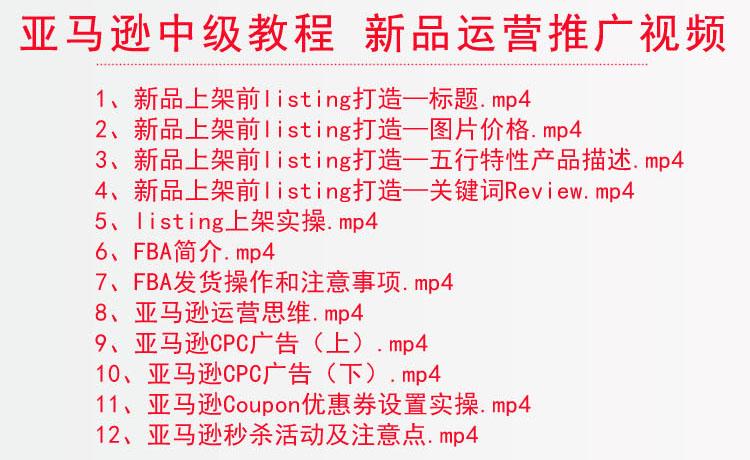 跨境电商亚马逊运营教程视频外贸Amazon店铺开店注册电商训培课程