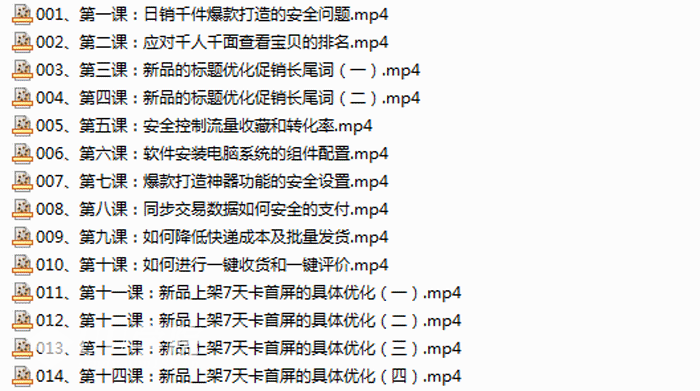 拼多多日销千件爆款打造(14课)