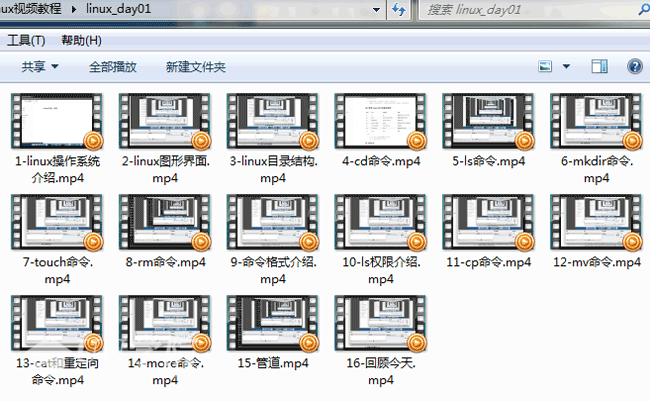 linux各种命令视频教程(共30课)