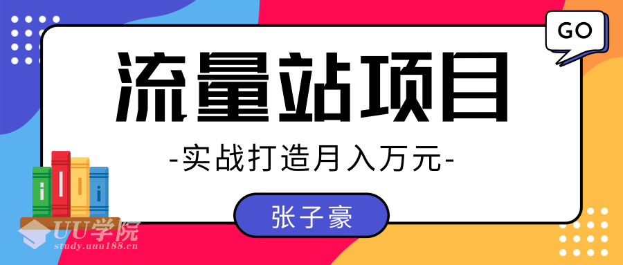 张子豪：实战打造月入万元的流量站的项目，项目不耗时间，可长期操作！...