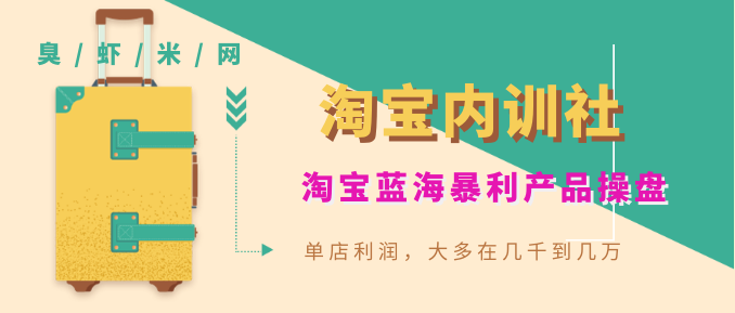 《淘宝内训社》淘宝蓝海暴利产品操盘，单店利润，大多在几千到几万