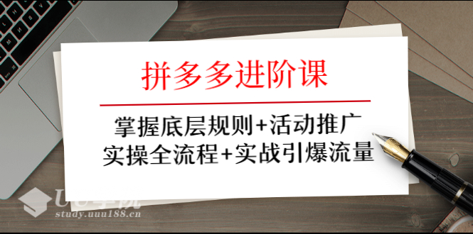 拼多多进阶课 掌握底层规则+活动推广+实操全流程+实战引爆流量