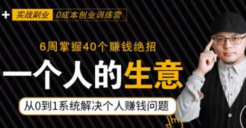 0成本6周掌控40个赚钱绝招，在家年入10万【39节实战视频独家赚钱精华笔...