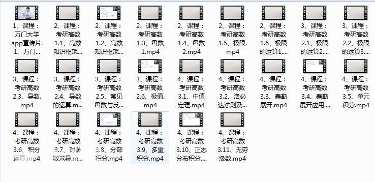 高等数学考研重要考点知识串讲全套教学视频（童老师 23集）