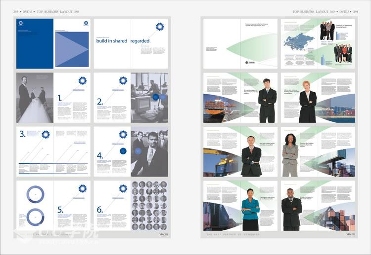 最新世界版式300强NO.3 国外平面排版画册模板 矢量PSD分层设计素材