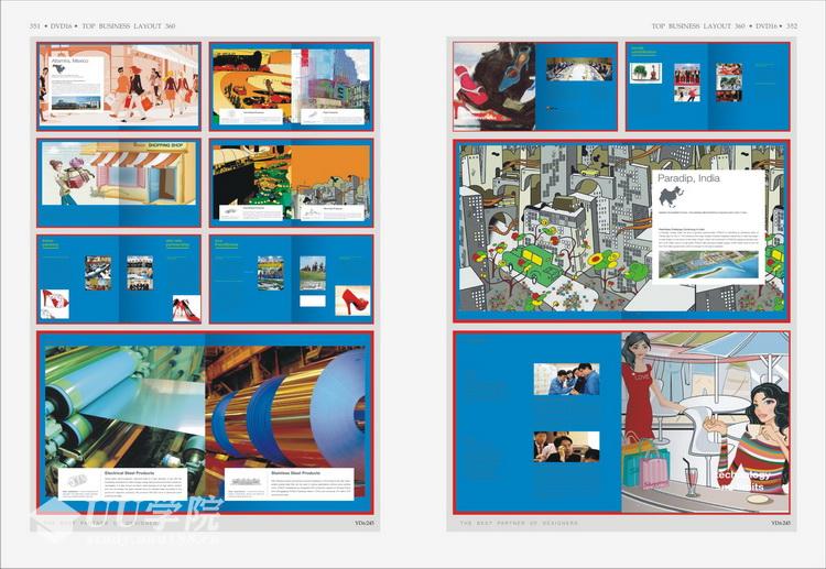 最新世界版式300强NO.3 国外平面排版画册模板 矢量PSD分层设计素材