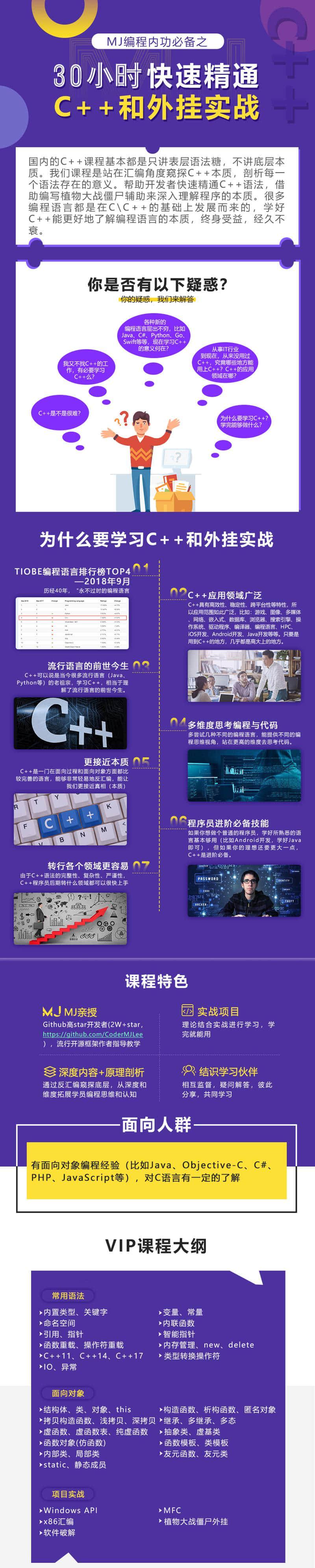 MJ编程内功必备之30小时快速精通C++和WG实战课程