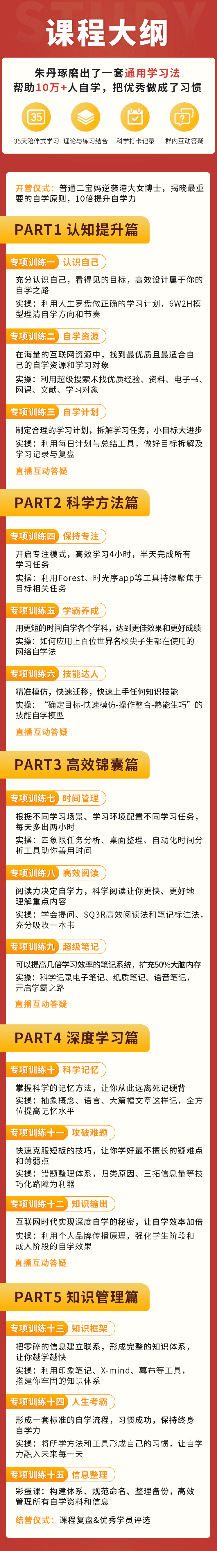 朱丹35天自学力养成计划速成工具营，通用学习法