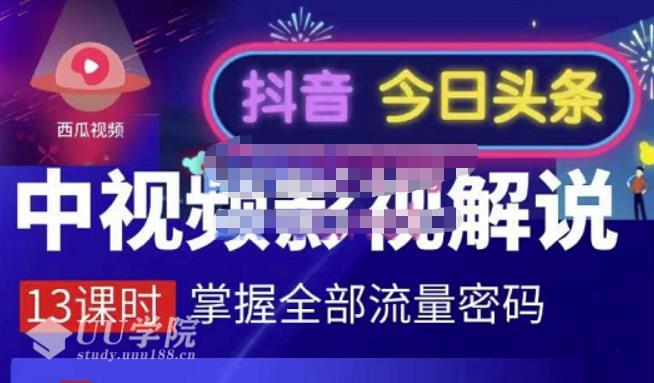 嚴如意中视频影视解说—掌握流量密码，自媒体运营创收，批量运营账号...