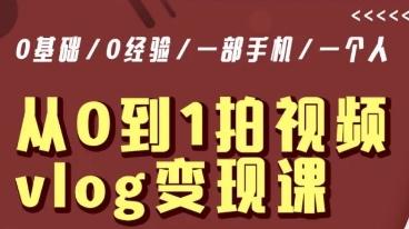 从零到一：视频Vlog制作与变现全攻略，让你轻松实现内容创作与收益双丰收！