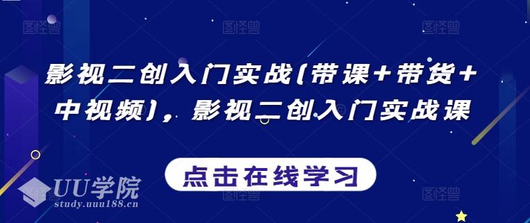 影视二创入门实战(带课+带货+中视频)，影视二创入门实战课